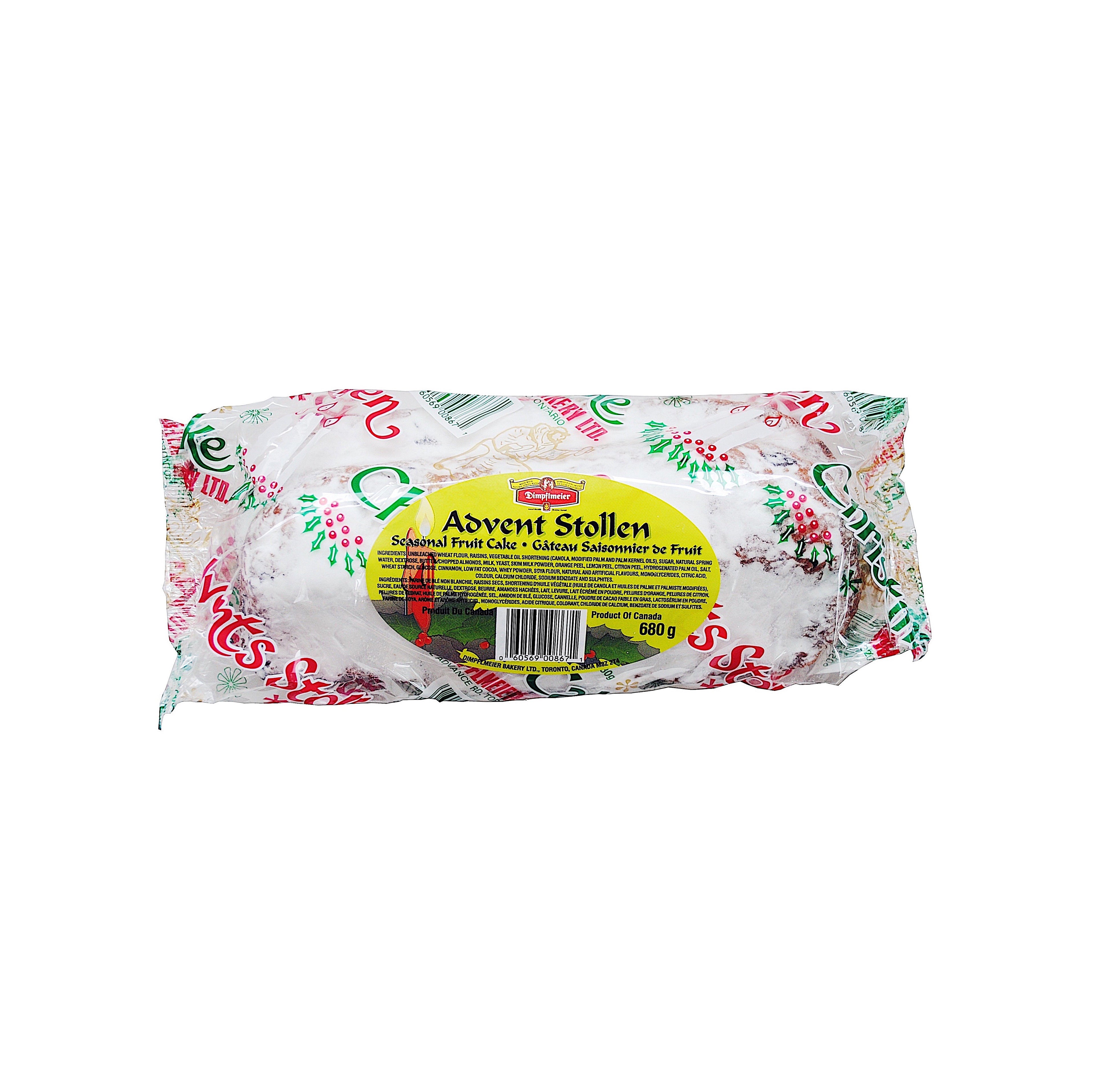 Advent Stollen- Seasonal Fruit Cake (680 g.)