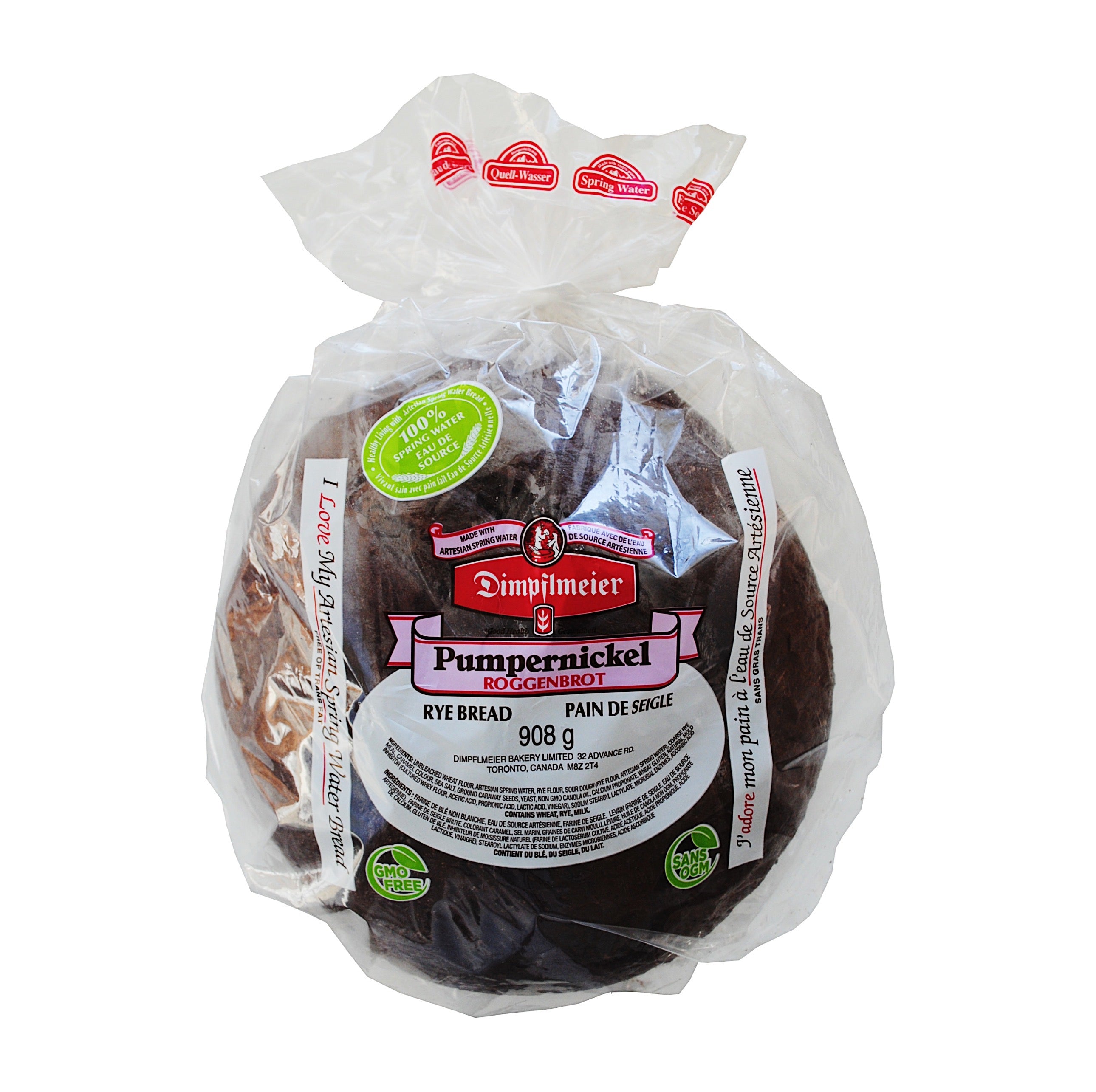 Pumpernickel Rye Bread Round