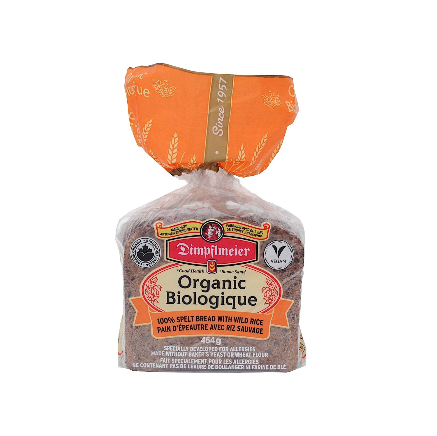 Organic 100% Spelt Bread With Wild Rice