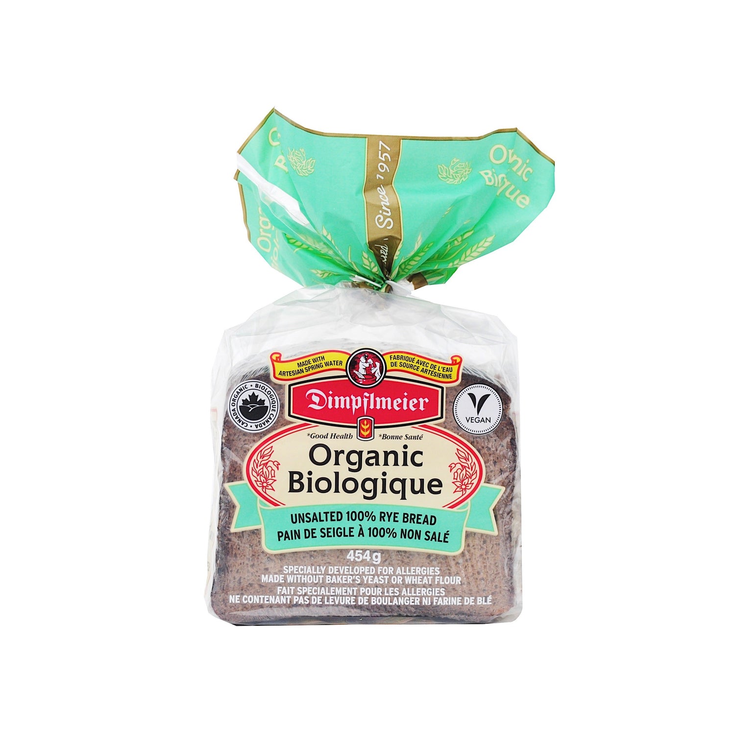 Organic Unsalted 100% Rye Bread